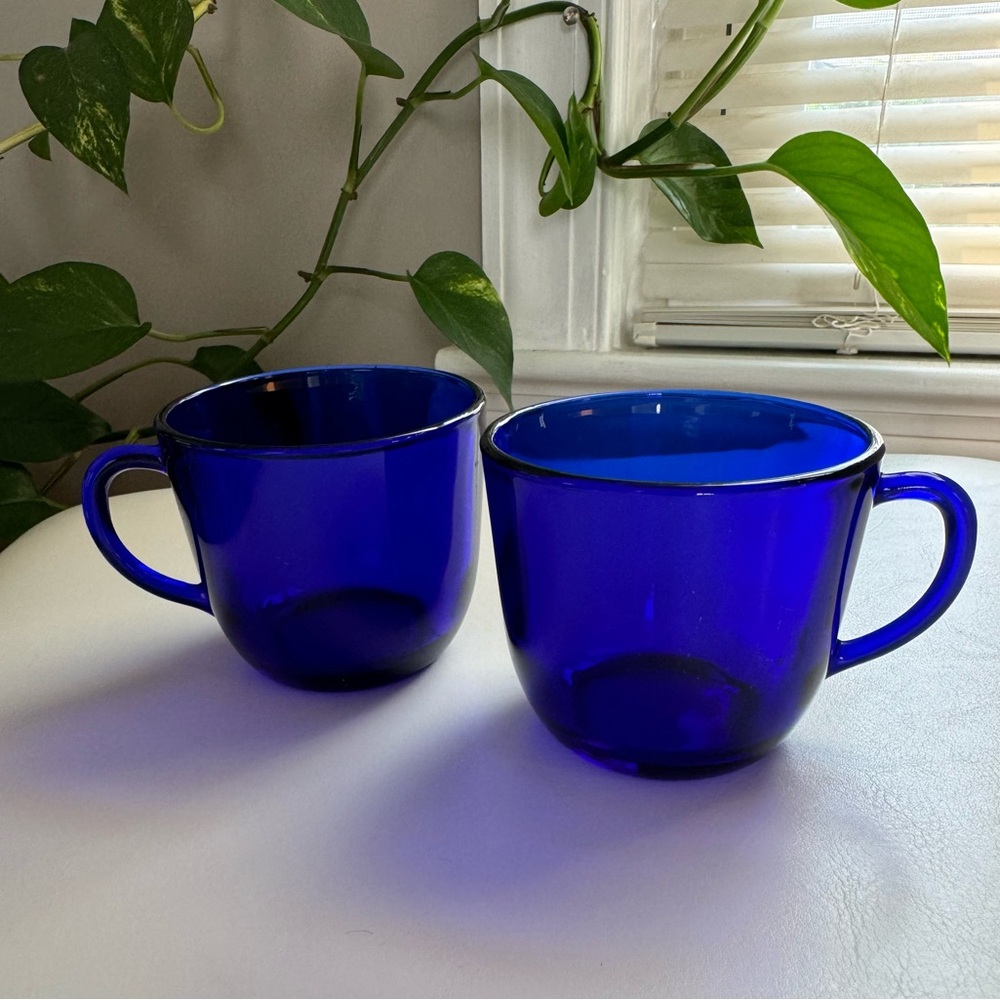 Vintage Set of 2 Cobalt Blue Vereco Cups